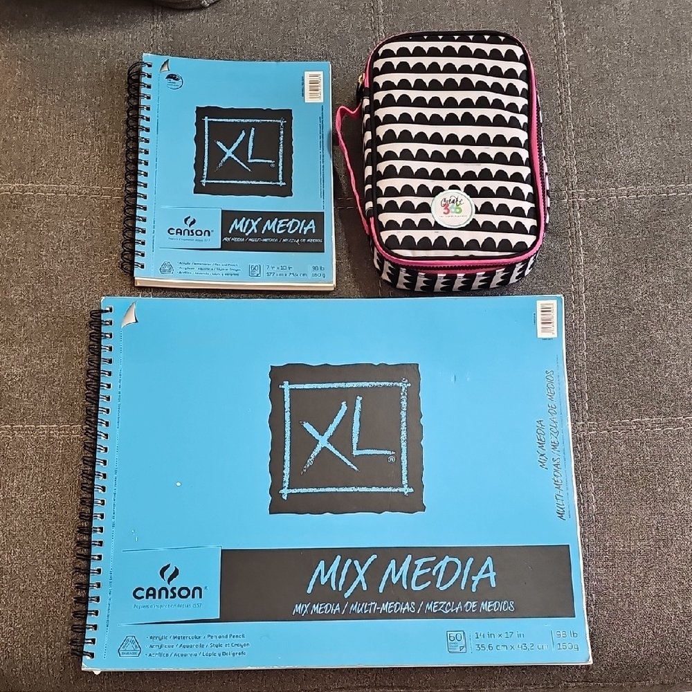 Prismacolor And Canson XL Mix Media Sketchbooks and Pencils And Case